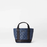 MZ Wallace Quilted Mini Empire Tote in Navy & Black