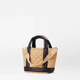 MZ Wallace Quilted Mini Empire Tote in Camel & Black