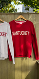 Nantucket Sweater in Grey with Red Letters