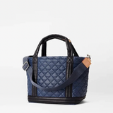 MZ Wallace Quilted Small Empire Tote in Navy & Black