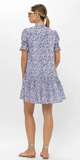 Smocked Drop Mini Dress in Portland Blue