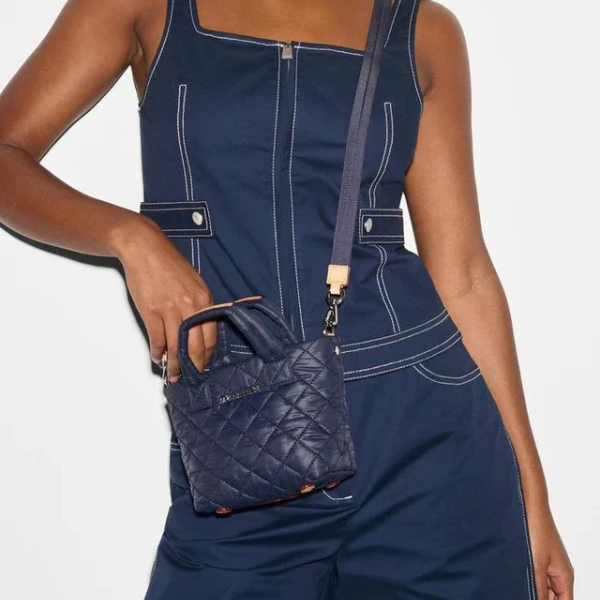 MZ Wallace Petite Metro Tote Deluxe in Dawn Navy