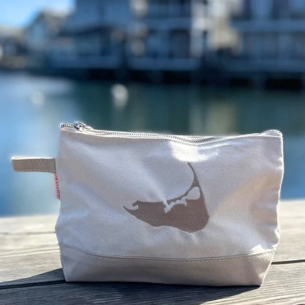 Nantucket Make Up Bag in Tan