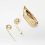 MZ Wallace Mini Crosby Sienna in Light Gold Pearl