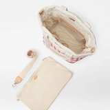 MZ Wallace Medium Metro Deluxe Tote in Sanshell Apple Charter Stripe