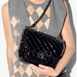 MZ Wallace Medium Crosby Lock in Black Lacquer