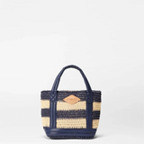 MZ Wallace Mini Crochet Tote in Dawn (Navy) & Natural Stripe