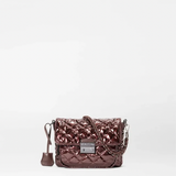 MZ Wallace Small Crosby Lock Crossbody in Bordeaux Lacquer