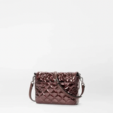 MZ Wallace Small Crosby Lock Crossbody in Bordeaux Lacquer
