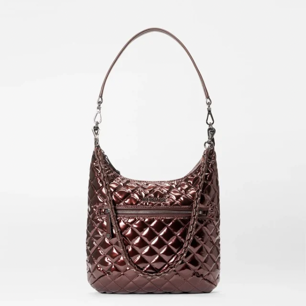 MZ Wallace Crosby Sienna in Bordeaux Lacquer