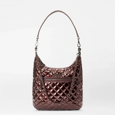 MZ Wallace Crosby Sienna in Bordeaux Lacquer