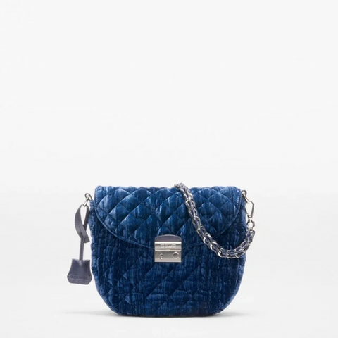 MZ Wallace Crosby Lock Saddle in Midnight Velvet