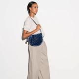 MZ Wallace Crosby Lock Saddle in Midnight Velvet