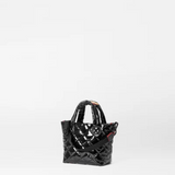 MZ Wallace Petite Metro Tote Deluxe in Black Lacquer