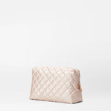 MZ Wallace Mica Cosmetic Bag in Pale Rose Gold Metallic