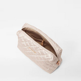 MZ Wallace Mica Cosmetic Bag in Pale Rose Gold Metallic