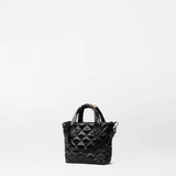 MZ Wallace Petite Metro Tote Deluxe in Black Liquid