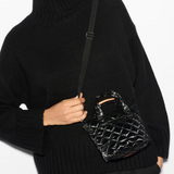 MZ Wallace Petite Metro Tote Deluxe in Black Liquid