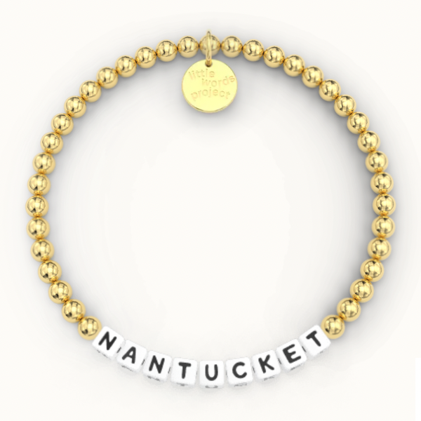 Little Words Project Nantucket Gold Bead Bracelet