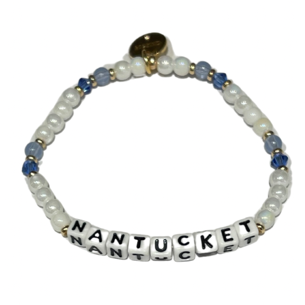 Little Words Project Nantucket Bracelet in Light Blue Royal Iridescent