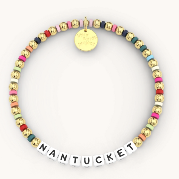 Little Words NantucketGold Rainbow Bead Bracelet