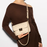 MZ Wallace Small Crosby Lock Crossbody in Buff