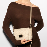 MZ Wallace Small Crosby Lock Crossbody in Buff