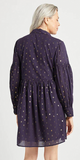 Briar Dress in Navy Gold Dots