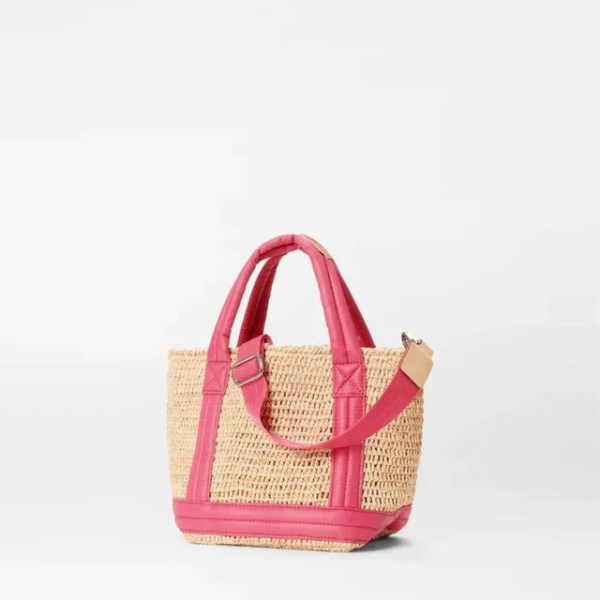 MZ Wallace Small Raffia Tote in Zinnia – Blue Beetle MZ Wallace Small Raffia Tote in Zinnia – Blue Beetle