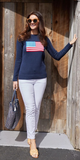 Flag Sweater in Navy