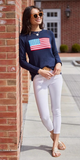 Flag Sweater in Navy
