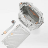 MZ Wallace Medium Metro Deluxe Tote in Oyster Metallic