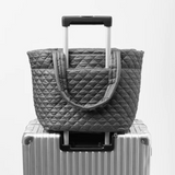 MZ Wallace Medium Metro Deluxe Tote in Oyster Metallic