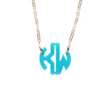 Acrylic Block Monogram Necklace by Moon and Lola