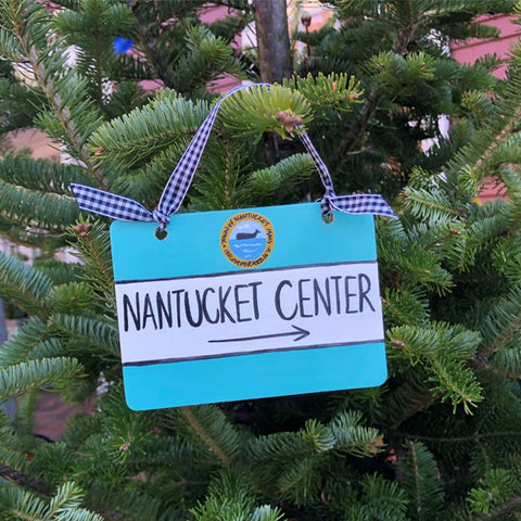 "Nantucket Center" Street Sign Ornament
