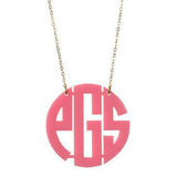 Acrylic Block Monogram Necklace by Moon and Lola
