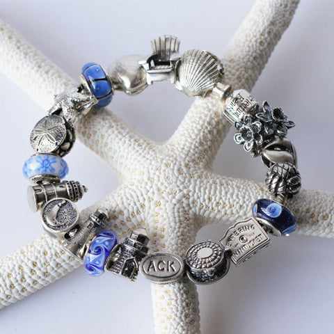 Complete Nantucket Charm Bead Bracelet – Blue Beetle