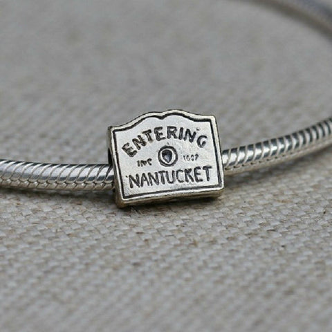 Entering Nantucket Sign Charm Bead