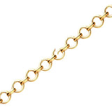 Oval ACK Bracelet Charm in 14kt Gold