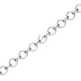 Nantucket Luggage Tag Bracelet Charm in Sterling Silver