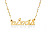 Gold Mini Nameplate Necklace