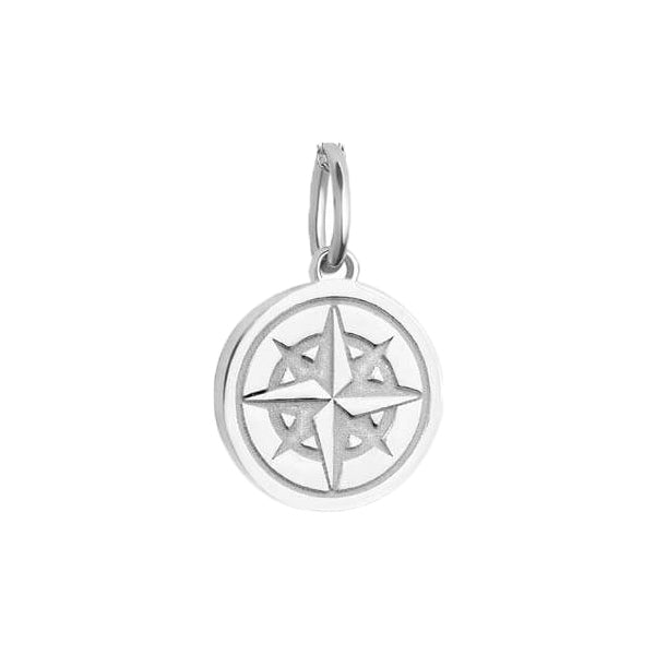Mini Compass Bracelet Charm in Sterling Silver