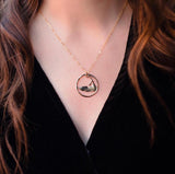 Large Ring Around Nantucket Necklace in Gold by Skar Jewelry