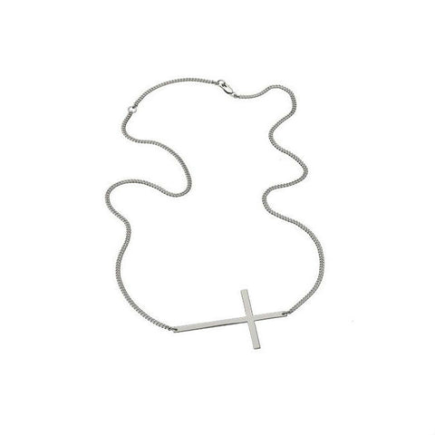 1" Horizontal Cross Necklace
