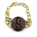 Acrylic Isobel Block Monogram Bracelet by Moon & Lola