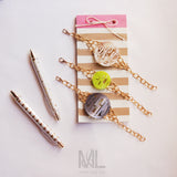 Acrylic Isobel Script Monogram Bracelet by Moon & Lola