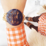 Acrylic Isobel Script Monogram Bracelet by Moon & Lola