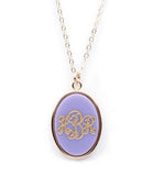 Vineyard Oval Monogram Pendant Necklace by Moon and Lola
