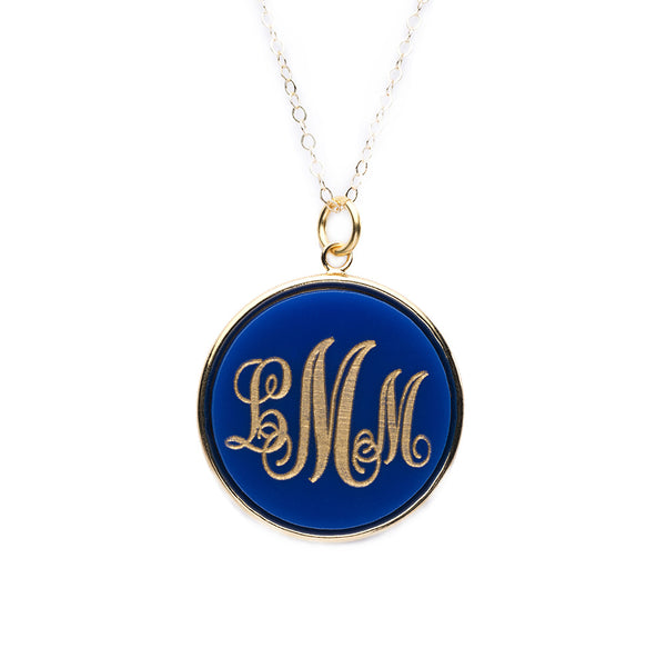Acrylic monogram discount necklace