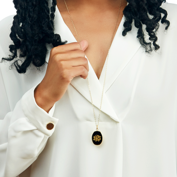 Monogram pendant hot sale